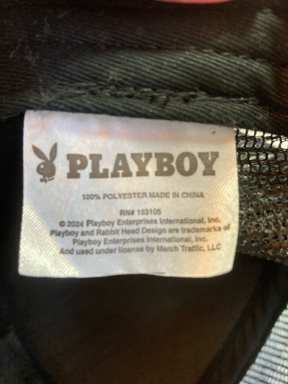 PLAYBOY Black Cap with White Logo - Picture 2 of 6